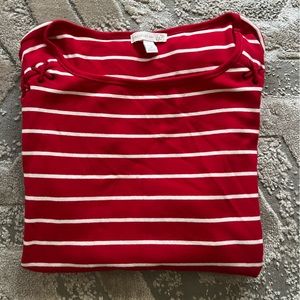 Red striped top